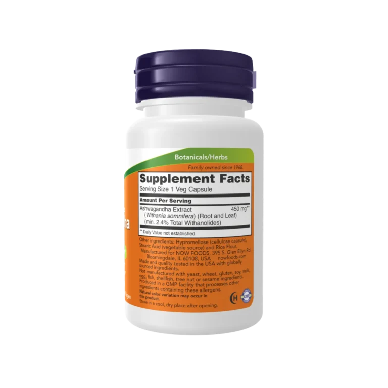 Ashwagandha now foods verso